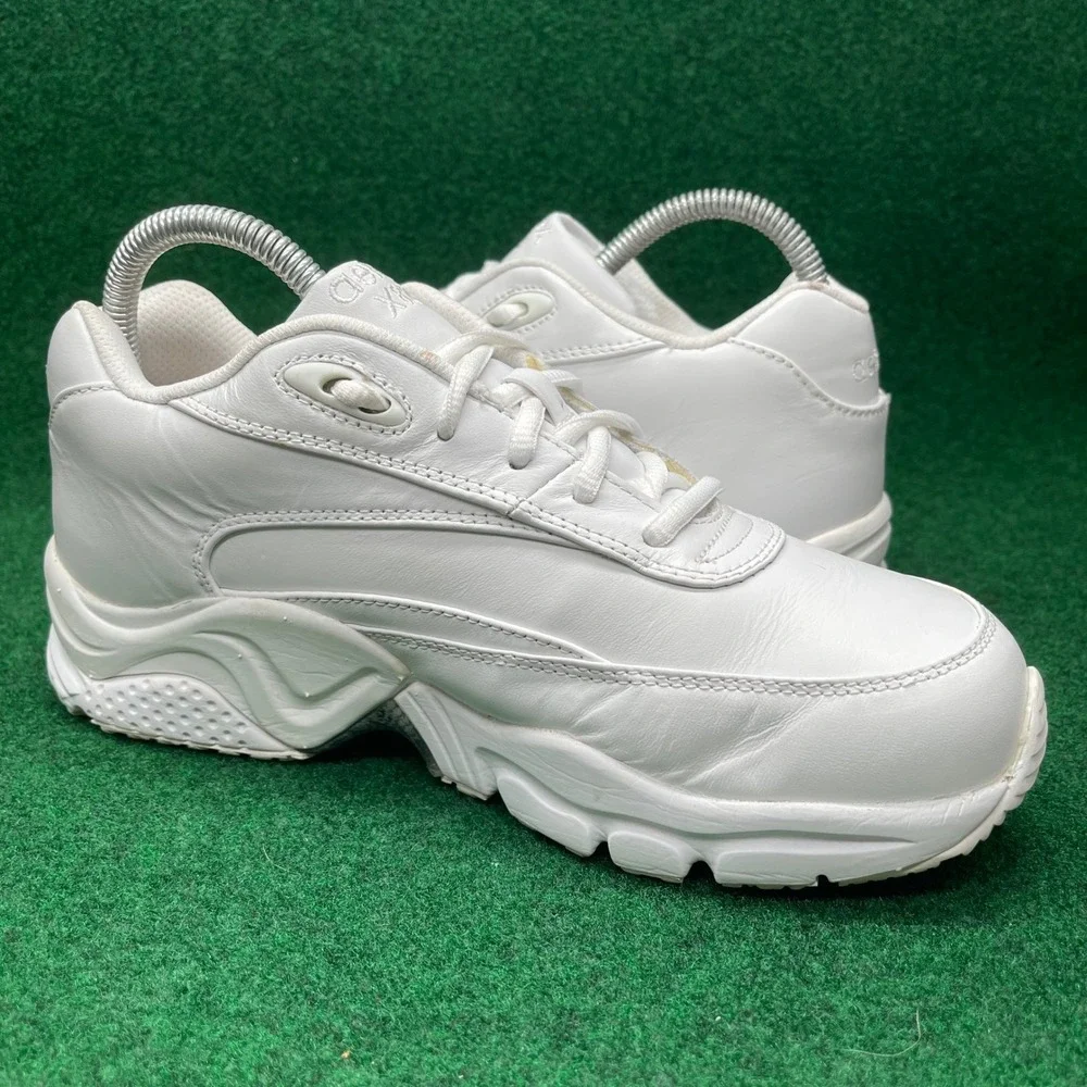 Aetrex X826 White Leather Walking Shoes Womens 7.5 X-Wide Supportive Sneakers